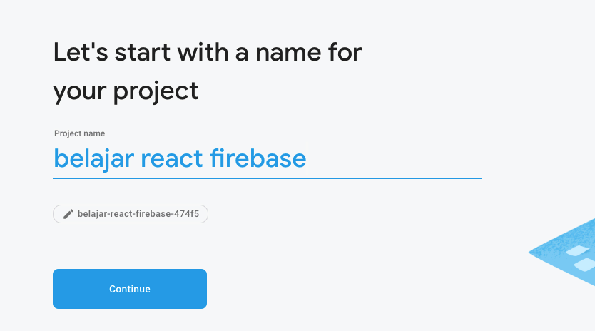 Add firebase project